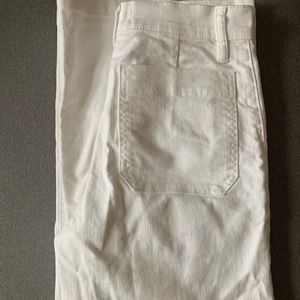 J.Crew White Pont Sur Wide leg crop Jean